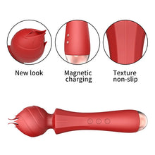 Load image into Gallery viewer, Rose Head G-spot Flexible Vibrator