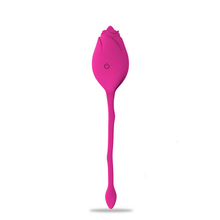 Load image into Gallery viewer, Wireless Rose Vibrator Female with Tongue Licking G-Spot Vaginal Ball Stimulator Love Egg