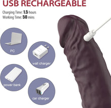 Load image into Gallery viewer, 10 Vibration Silicone Vibrating Penis Extender with Ball Stretcher