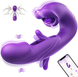 7x Flapping & Licking 3 in 1 G Spot Vibrator Dildo