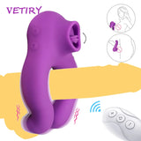 10 Frequency Sucking Vibrator Penis Ring Clit Sucker Cock Ring