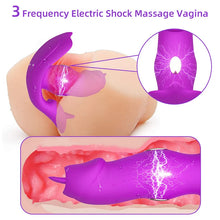 Load image into Gallery viewer, 3 In 1 Electric Shock Tongue Licking Clitoris Stimulator Vagina Massager With Remote Control