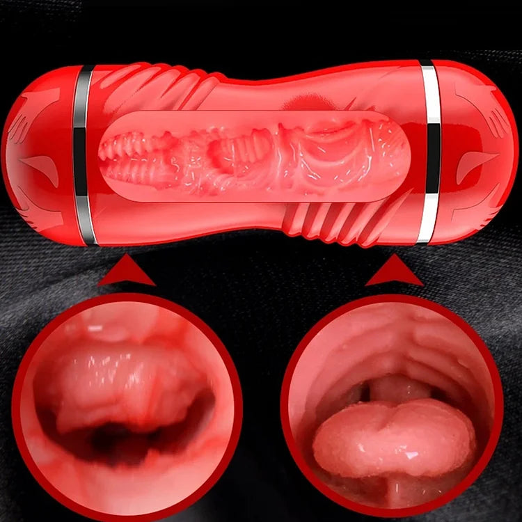 Bite Sperm Cup Aircraft Cup Male Appliance Masturbation Double Headed