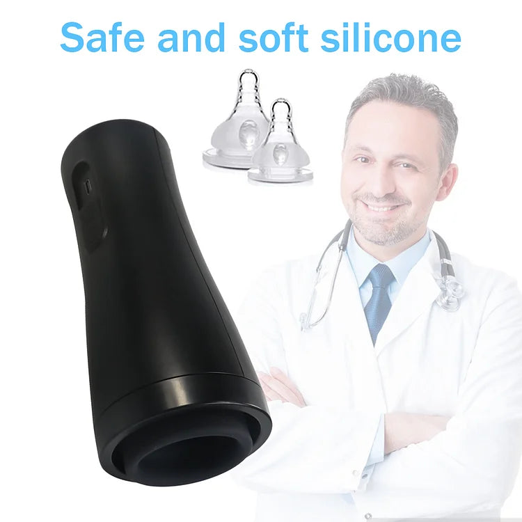 Black Telescopic Aircraft Cup Male Masturbation Penis Exercise Trainer