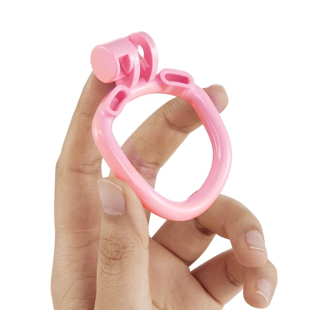 Pink Cobra - 3D Design Chastity Belt Disposable Lock with Four Rings