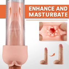 Load image into Gallery viewer, 2 in 1 LCD Masturbator Penis Pump