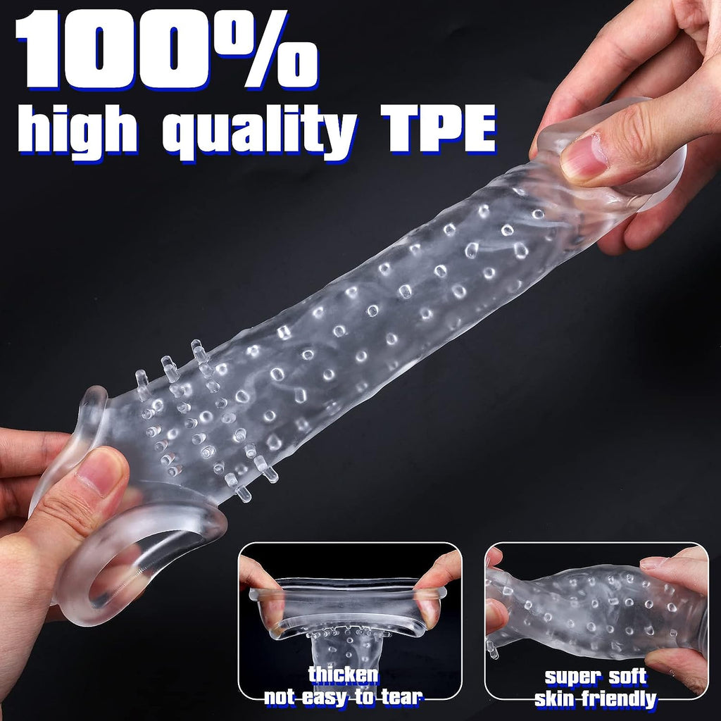 Dovelo Reusable Penis Sleeve Cock Extender / Condom - Clear