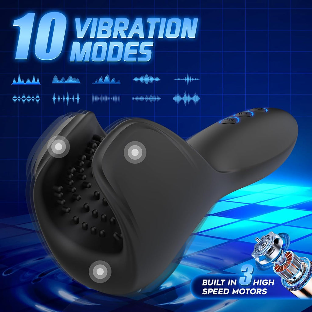 10 Bite Vibrating Modes Male Masturbator Vibrator