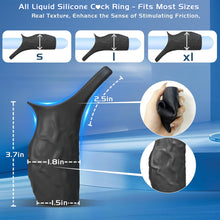 Load image into Gallery viewer, 2 In 1 Liquid Silicone Penis Sleeve Extender Vibrating Cock Ring