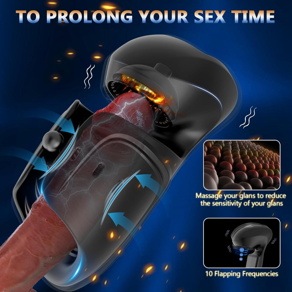 10X Vibrating Strokers 360°Wrapped Penis Trainer