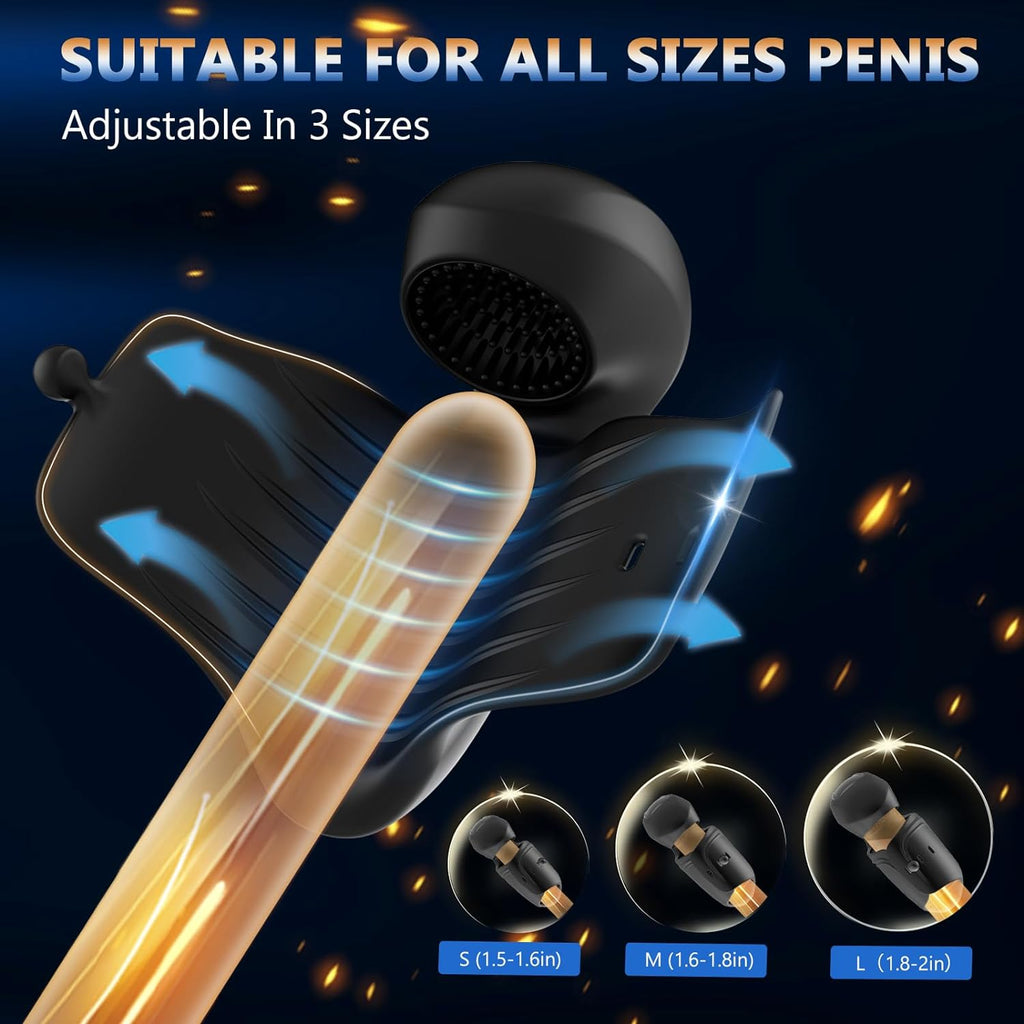 10X Vibrating Strokers 360°Wrapped Penis Trainer