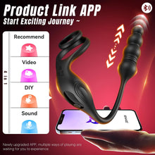 Load image into Gallery viewer, 4 in 1 Prostate Massager Vibrating Cock Ring Anal Plug