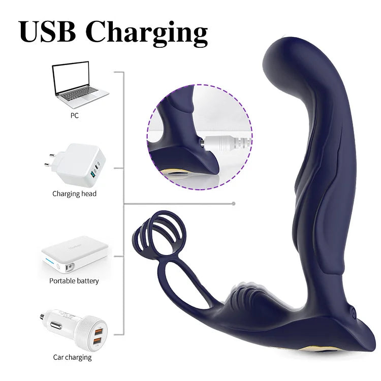 Prostate Massage Vibrator Wireless Remote Control Male Masturbation