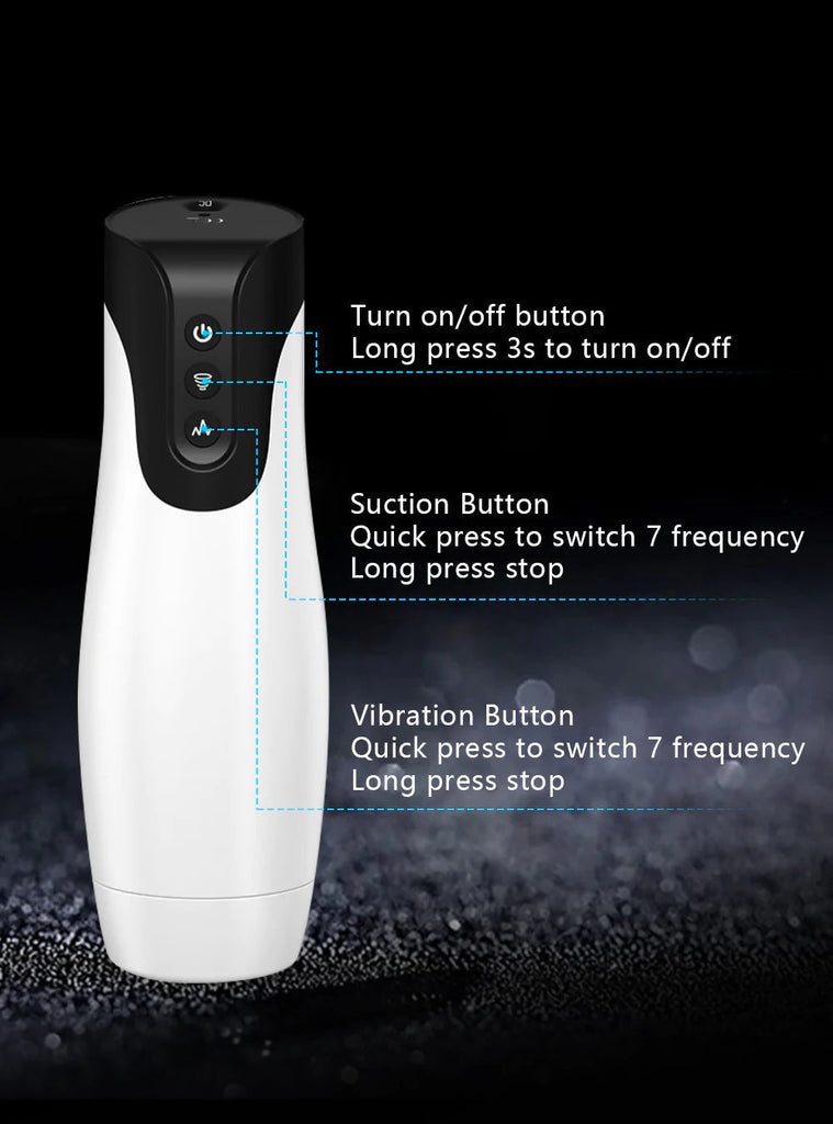 Male Masturbator Mute 7 Modes Vibration Suction Easy Clean for Beginner