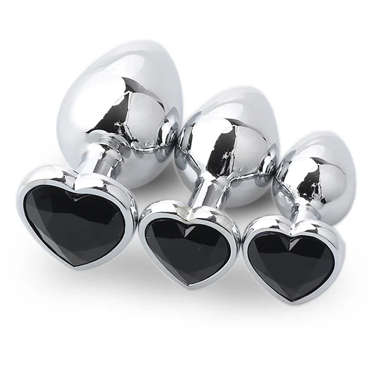 Aluminum Alloy Heart Anal Plug Smaller