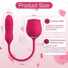 Load image into Gallery viewer, New 2-in-1 Rose Toy Sucking And Telescopic Vibrator