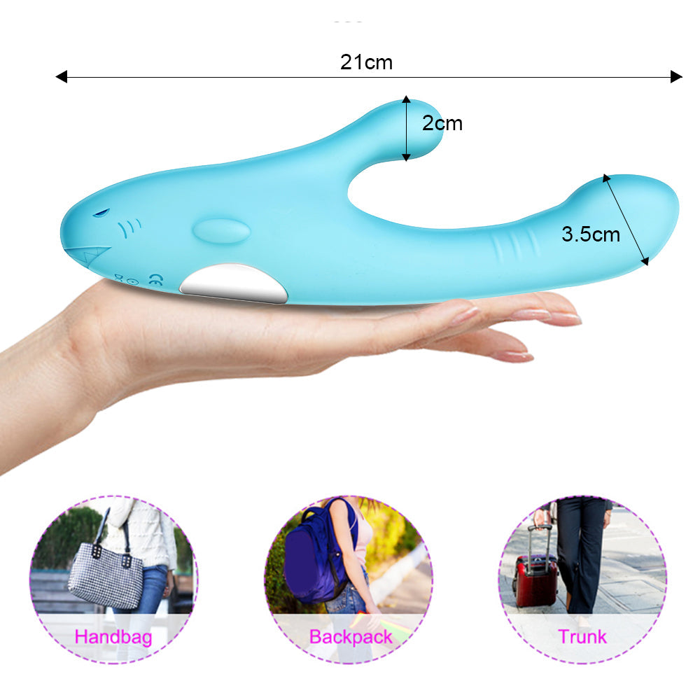 Shark Vibrator Nipple Clitoris Stimulator Vagina Massager G-spot Rabbit Vibrator