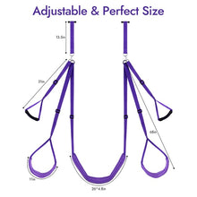 Load image into Gallery viewer, Door Swing - Upgraded Sex Swing with Hand Rings, Black and Purple