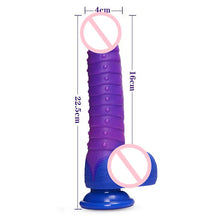 Load image into Gallery viewer, Telescopic Dildo Silicone Realistic Big Fake Penis Dildo Vibrator