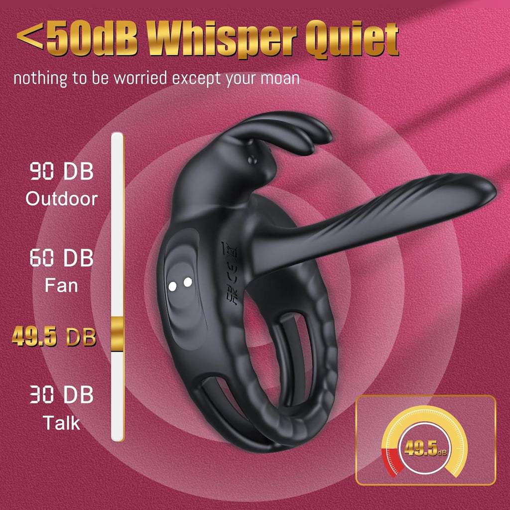 4-in-1 Ultimate Rabbit Clitoris Vibrating Cock Ring