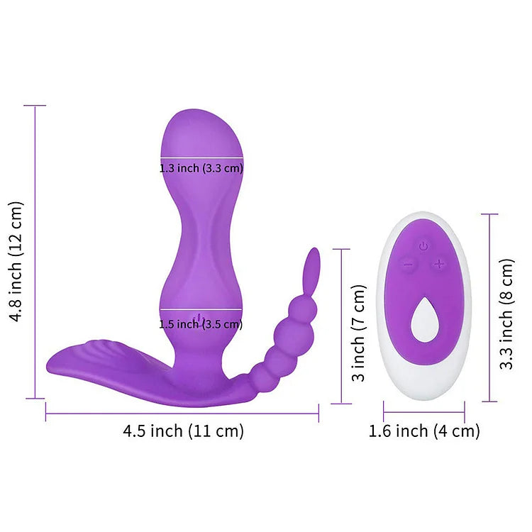 Double Head Silicone Vibrator with Remote Control