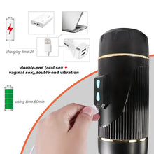 Load image into Gallery viewer, Double-headed aircraft cup fully automatic men&#39;s masturbation device mouth and vagina double acupoint famous device penis exercise adult sex toys