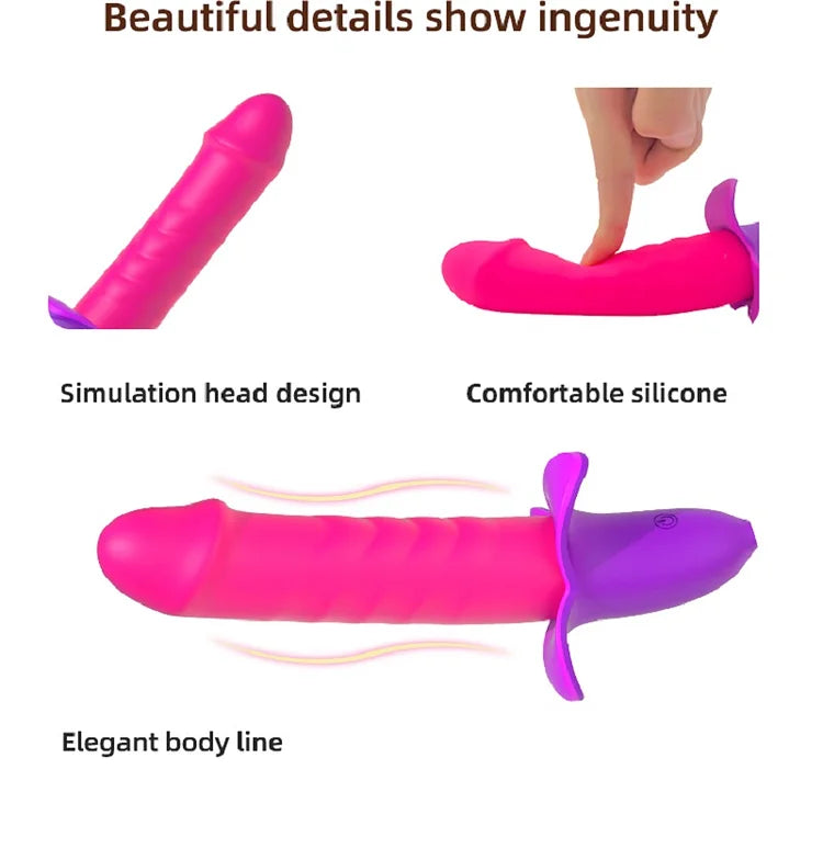 Banana Silicone Ultra-quiet Dildo Vibrator Vaginal Stimulator Female Masturbator Sex Doll