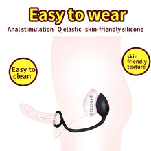 Load image into Gallery viewer, 2 In 1 Silicone Anal Plug With Penis Ring Delayed Ejaculation Ring