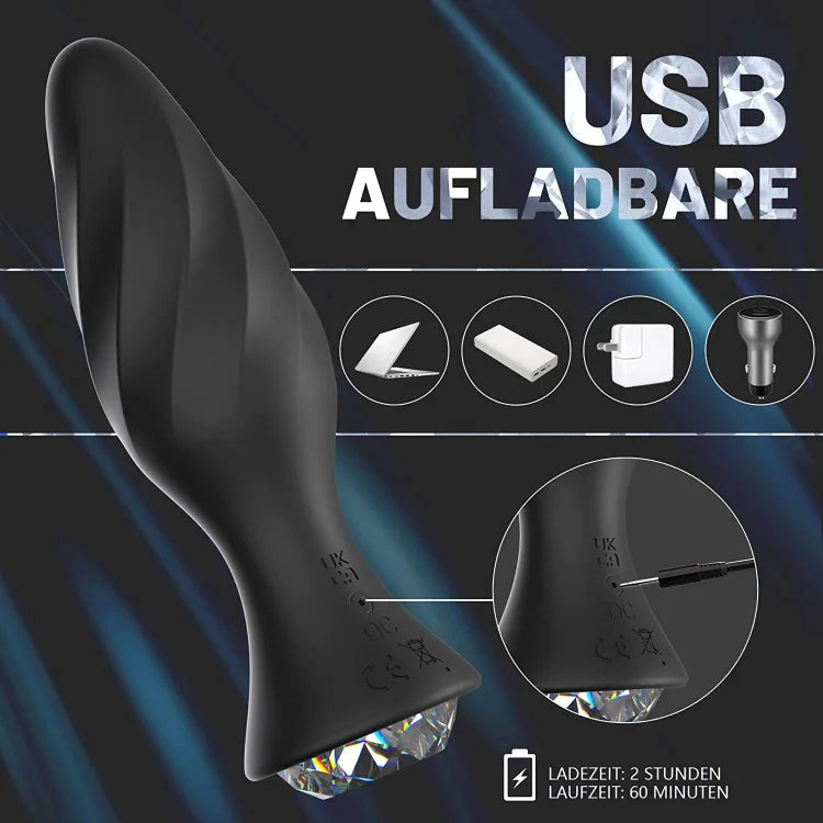 Prostate Massager Wireless Anal Plug Vibrator Butt Plug Remote Control