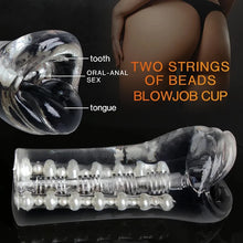 Load image into Gallery viewer, Transparent Oral Anal Sex Masturbation Cup With Beads