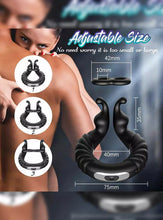 Load image into Gallery viewer, Adjustable 10 Frequency Vibration Cock Ring Waterproof Couple Sex Toy