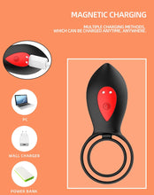 Load image into Gallery viewer, Adult sex products men&#39;s ring vibrating lock fine ring double ring male and female resonator electric negative vibrator