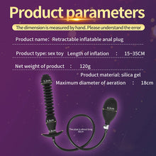 Load image into Gallery viewer, Inflatable Dildo Pump Penis Anal Butt Plug G-spot Stimulator Expander Prostate Massager