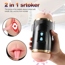 Load image into Gallery viewer, Double-headed aircraft cup fully automatic men&#39;s masturbation device mouth and vagina double acupoint famous device penis exercise adult sex toys