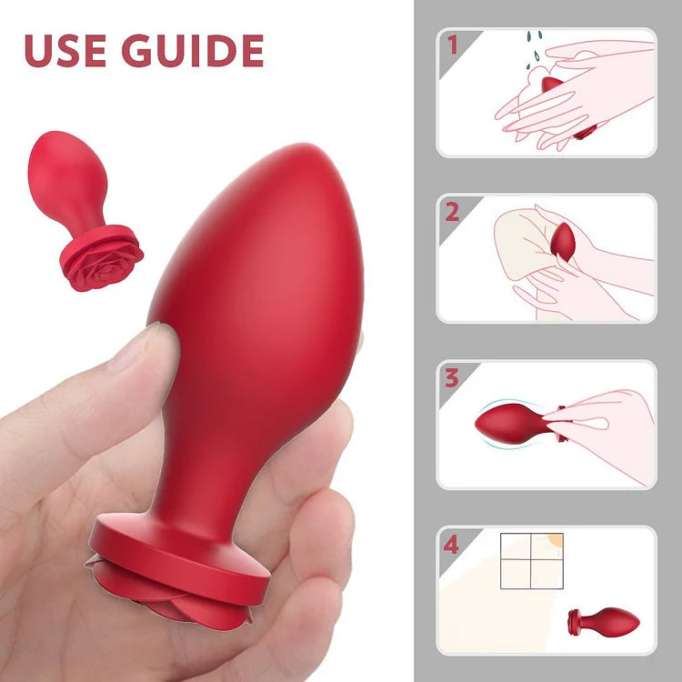 Silicone Rose Butt Plug Set For Men And Women