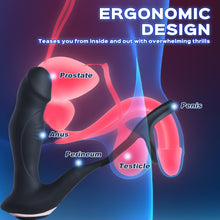 Load image into Gallery viewer, Kaleb - Remote Control Vibrating &amp; Tapping Prostate Massager With Triangle Cock Ring