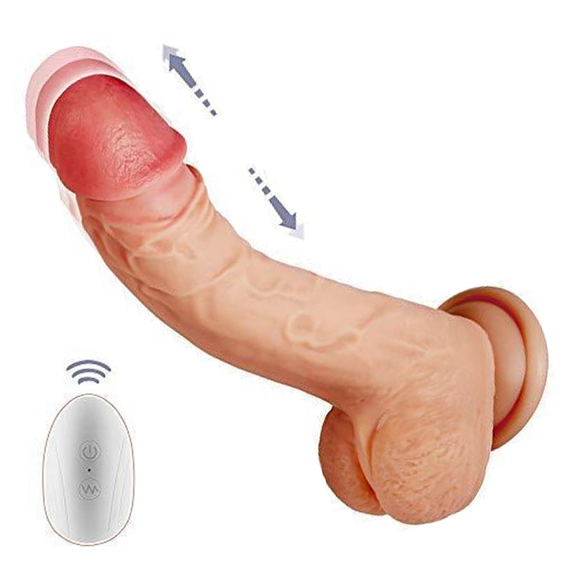 8 Mode Vibrating Dildo with Thrusting & Heating Functions Remote Control Sex Toys