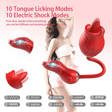 Load image into Gallery viewer, New Rose Double Head Tongue Licking Vibration Jump Egg For Women