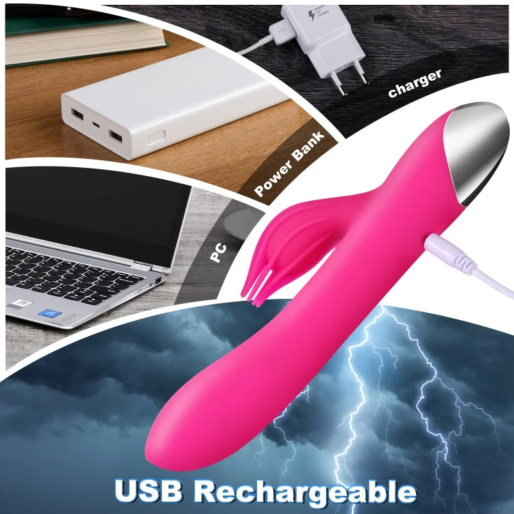 Rabbit Vibrator 10 Speed G Pot Clitoris Stimulation Massage