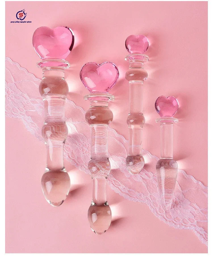 Sex Toy Appliance Stick Adult Female Sex Toy Glass Loving Cat Crescent Five-star Penis Anal Plug