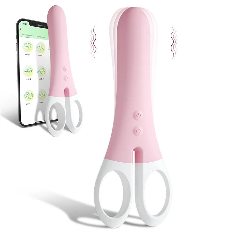 Scissors Vibrator - 9 Frequency Vibration Clitoral Stimulator With App Control