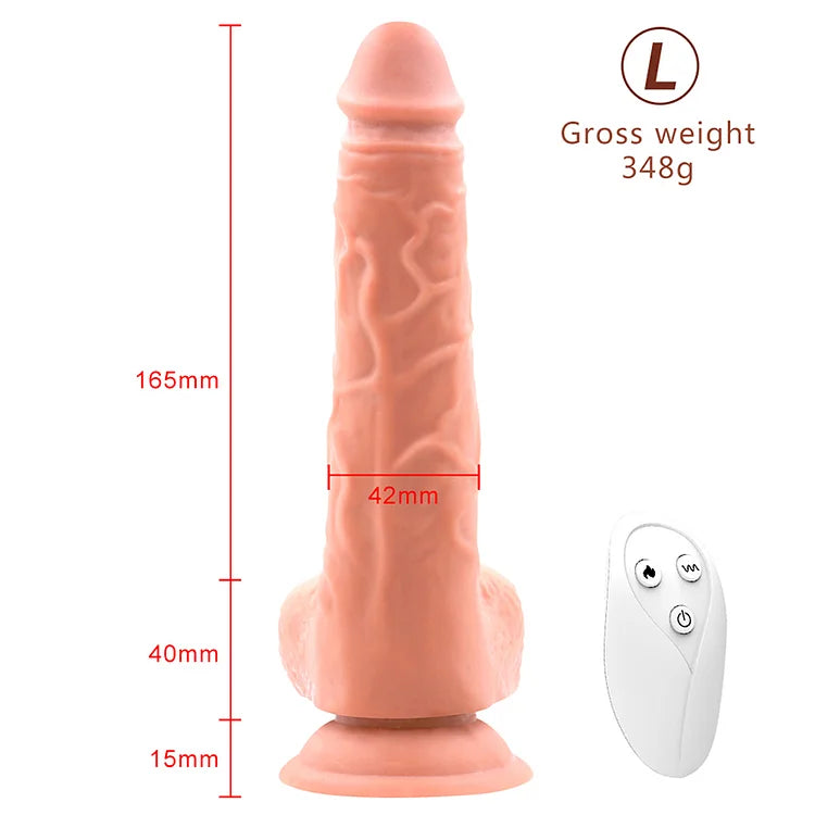 Wireless Remote Control Vibration Flex Swing Heating Dildo