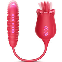 Load image into Gallery viewer, Rosie Tongue-licking Rose Toy With Pulsating Bullet Vibrator