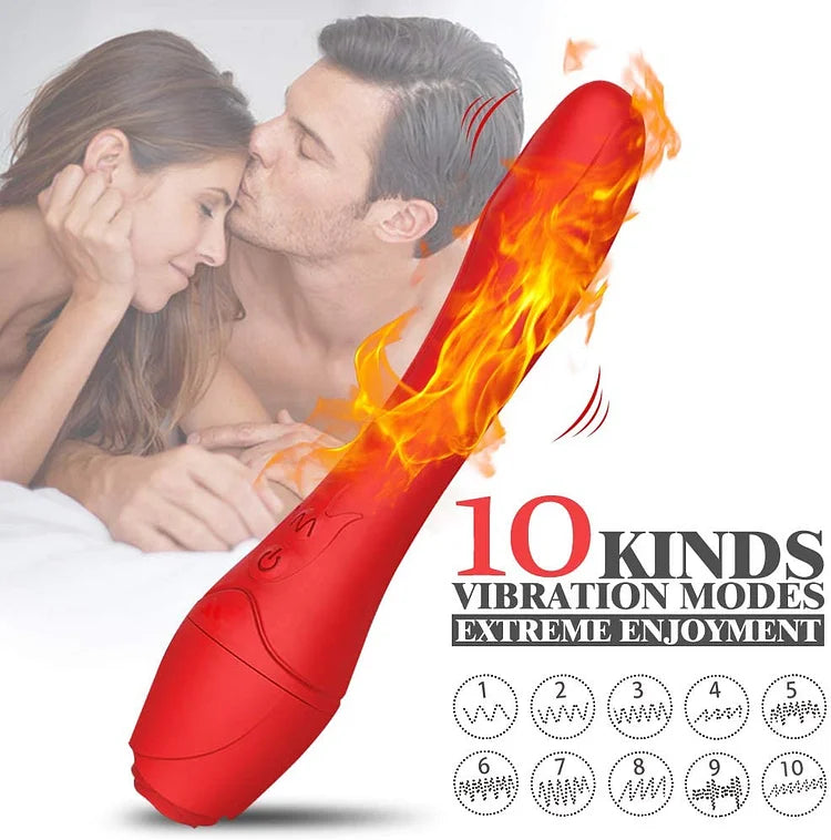 G Spot Vibrator Dildo Roating Heating Modes Quick Orgasm Insertion Clitoris  Vagina Massagers