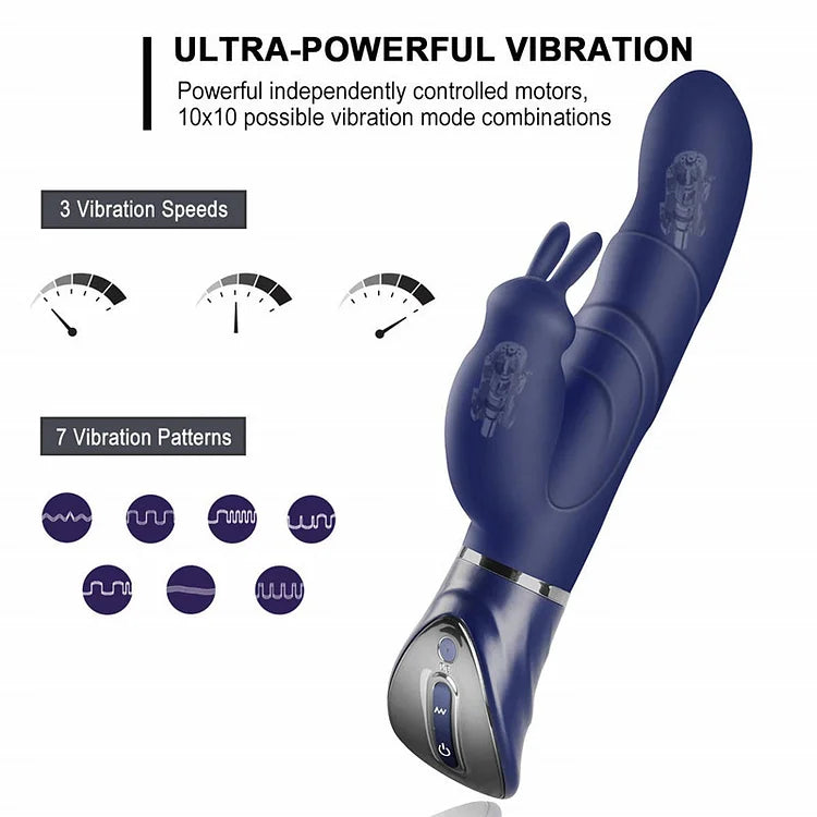 Multi Frequency Vibrator, Female Masturbator, Intelligent Heating, Double Strong Shock Massage Stick, Adult Sex Products Manufacturer