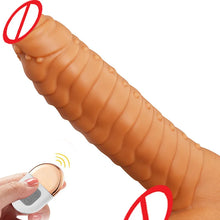 Load image into Gallery viewer, Telescopic Dildo Silicone Realistic Big Fake Penis Dildo Vibrator