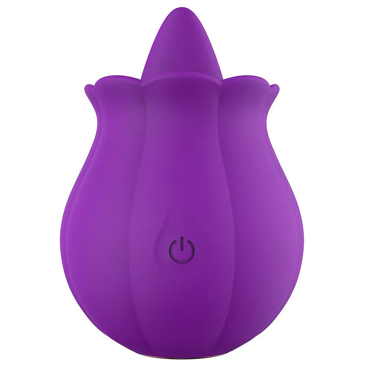 10 Speeds Vibrating Rose Shape Tongue Licking Vibrator For Women