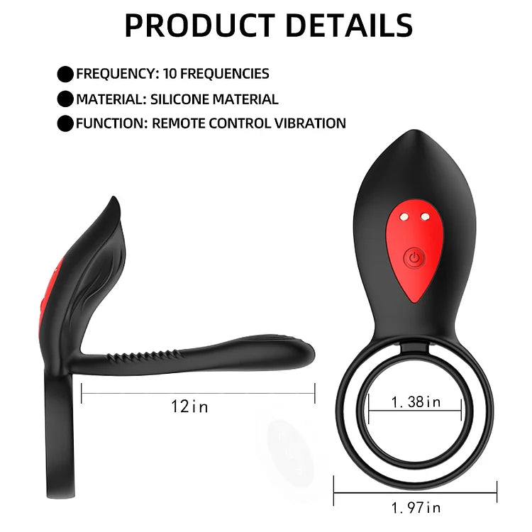 Adult sex products men's ring vibrating lock fine ring double ring male and female resonator electric negative vibrator