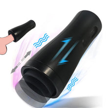 Load image into Gallery viewer, Black Telescopic Aircraft Cup Male Masturbation Penis Exercise Trainer