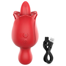 Load image into Gallery viewer, Rosie Tongue-licking And Vibrating Rose Toy